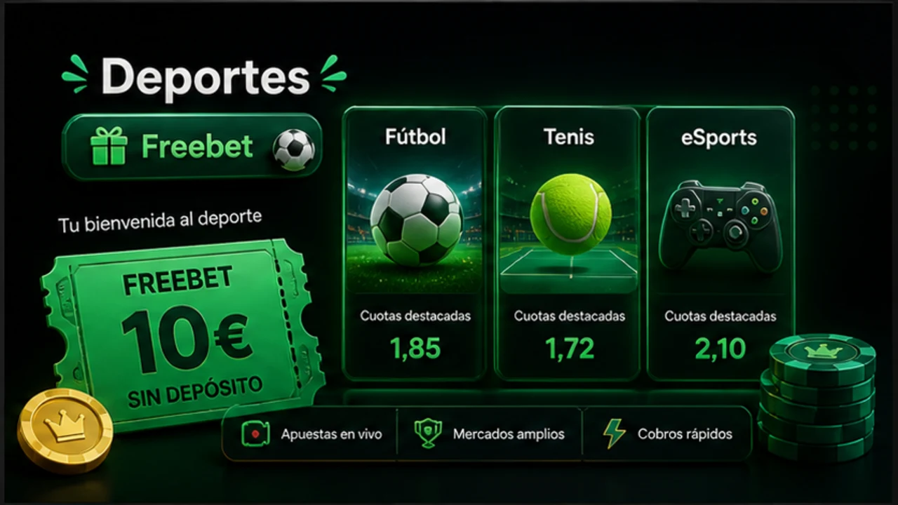 Bono deportivo con apuestas gratuitas y cuota mínima exigida