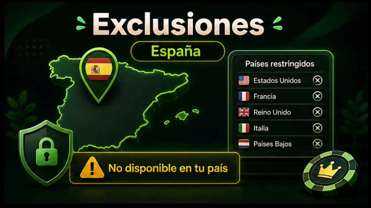Lista de países excluidos de la promoción con España señalada